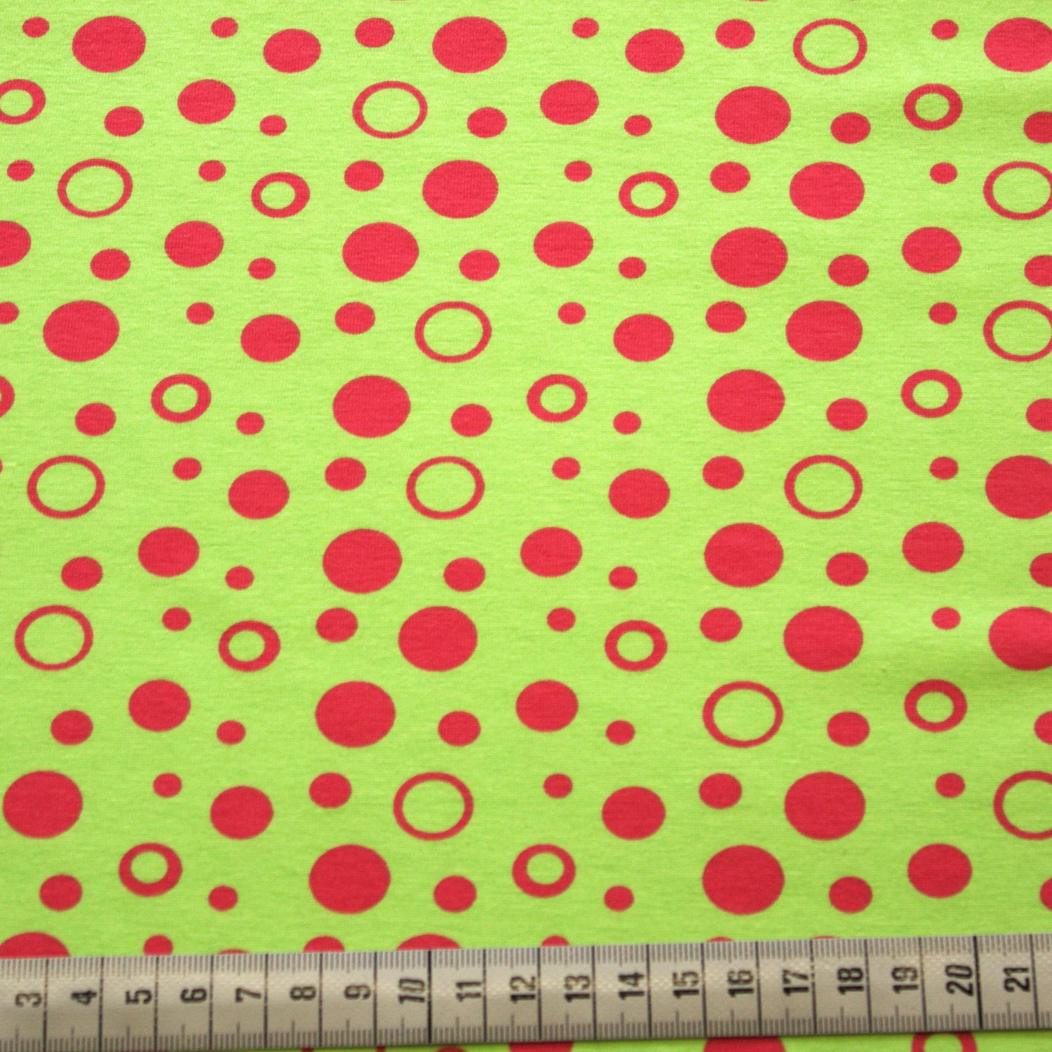 katoen tricot met bolletjes