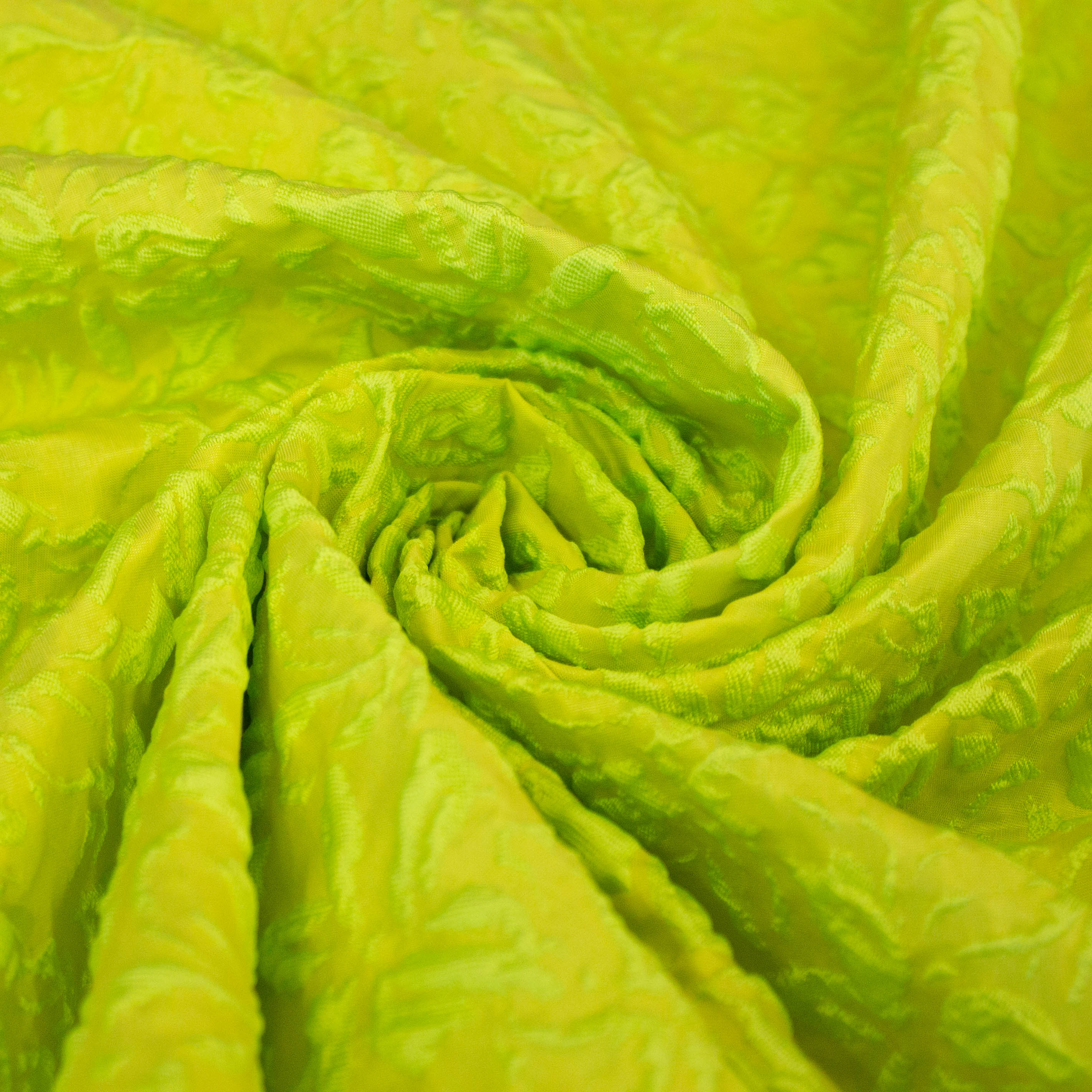 Jacquard reliëfstof limoen groen - Lorré